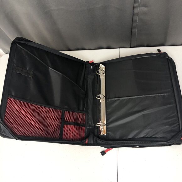 CASE IT NEW 2-IN-1 ORGANIZER Z-BINDER Z175, RED, 2- 1.25" BINDERS, HANDLE, STRAP - Picture 4 of 15